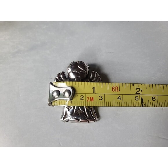 925 Sterling Silver Angel Brooch/Pendant Combo Vintage - Picture 8 of 10